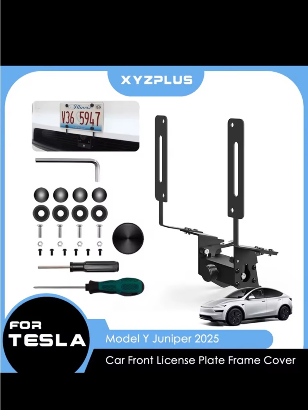 BRAND NEW Tesla Model Y Juniper Front License Plate Mount Holder